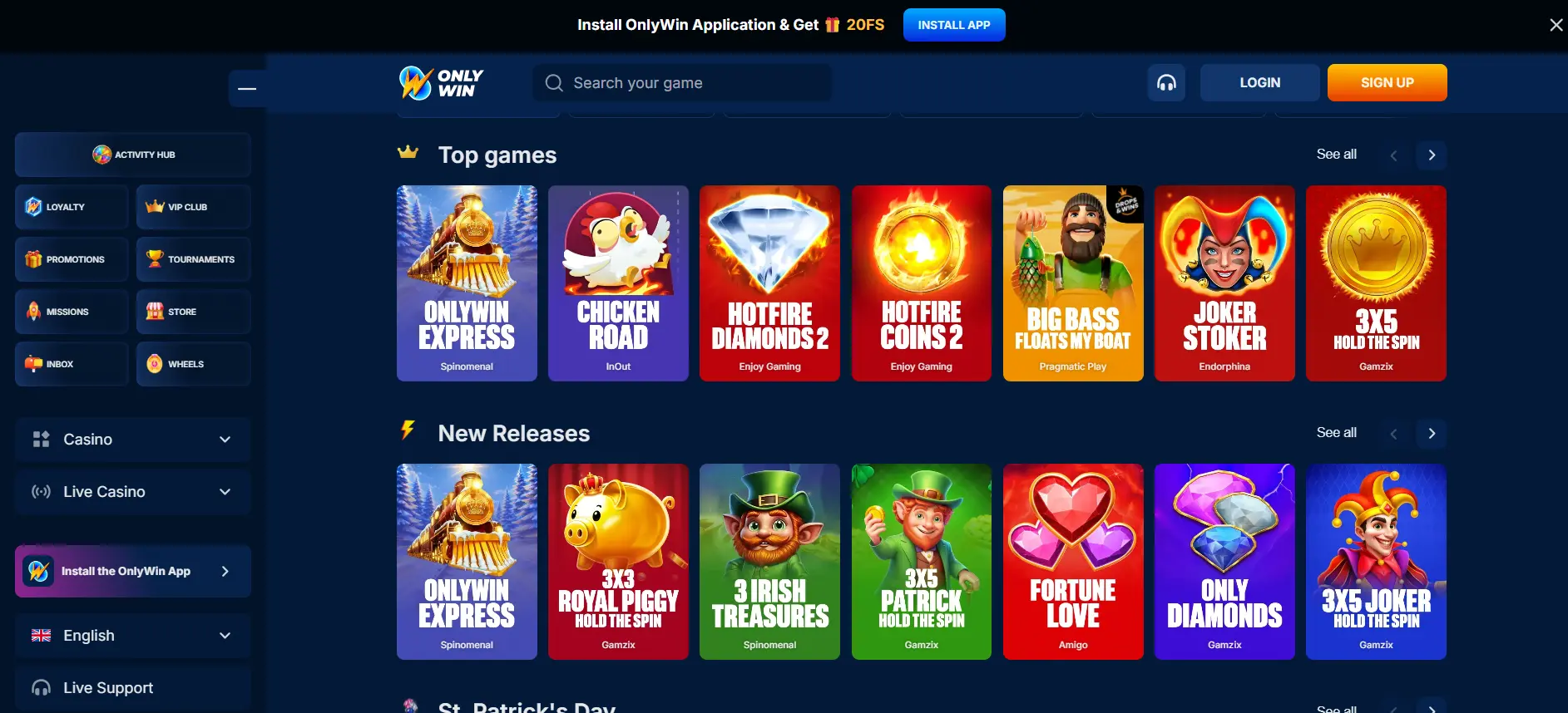Tragamonedas populares de Onlywin Casino